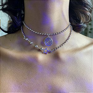 Colar espiral starcore Corrente lucky