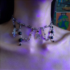 Colar Vintage Choker Alternativa Aesthetic