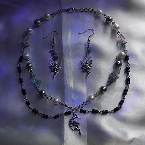 Colar Y2k Brinco Alternativo Choker Gótica