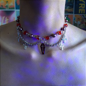 Chocker Gótica halloween rock