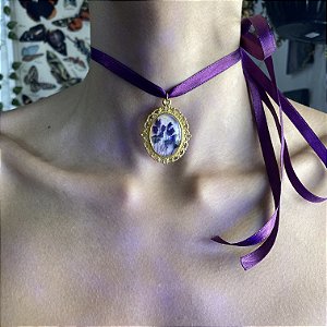 Choker Estilo Rosário Dourada Vintage