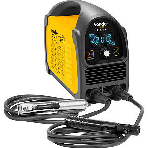 Inversor para solda com eletrodo e TIG 200A RIV 228 com display LED monofásico bivolt 127V/220V Seleção automática VONDER