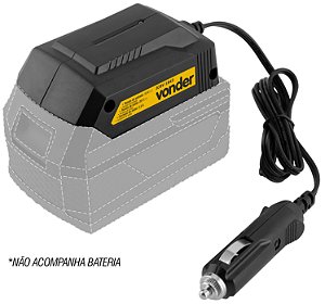 Carregador de bateria 18 V linha intercambiável carregamento convencional com conector auto motivo 12 V ICBV 1843 VONDER