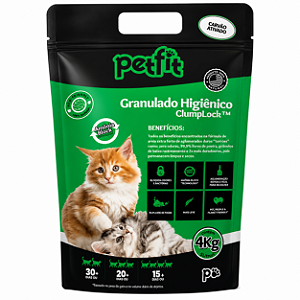 Areia Pet Fit Carvão Ativado 4kg