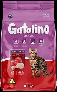 GATOLINO ADULTO CARNE E FRANGO 10,1KG