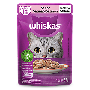WHISKAS SACHE SALMÃO 85G