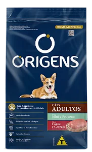 ORIGENS CAES ADULTO RAÇAS PEQUENAS CARNE E CEREAIS 15KG