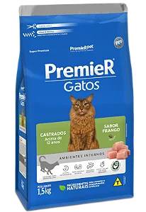 PREMIER GATOS CASTRADO ACIMA DE 12 ANOS 1,5KG