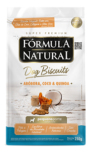 FORMULA NATURAL DOG BISCUITS ABOBORA COCO E QUINOA 250G