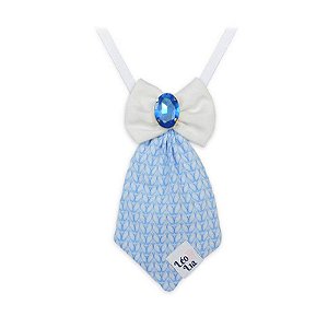 Gravata Clássica Macho Tricô Azul P 1UN (Alt 9cm Larg 6cm Pescoço 20 a 40cm)