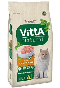 VITTA NATURAL GATOS ADULTO CASTRADO FRANGO 10,1KG
