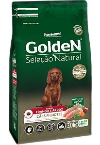 GOLDEN SELEÇÃO NATURAL FILHOTE FRANGO E ARROZ 10,1KG