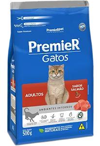 PREMIER GATOS ADULTO SALMÃO 500G