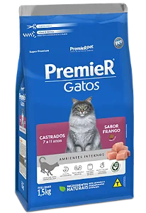 PREMIER GATOS CASTRADO DE 7 A 11 ANOS 7,5KG