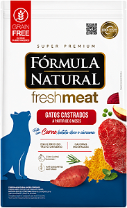 Fórmula Natural Fresh Meat Gato Castrado Carne 1kg