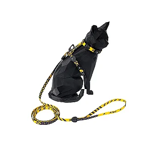 PEITORAL COM GUIA P/ GATOS HARRY POTTER LUFA-LUFA P