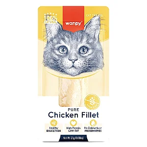 Petisco Gato Wanpy Fillet in natura de Frango 25g