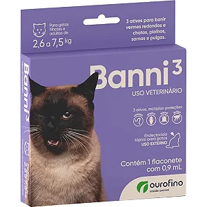 Banni 3 gato 2,6 a 7,5kg 0,90ml