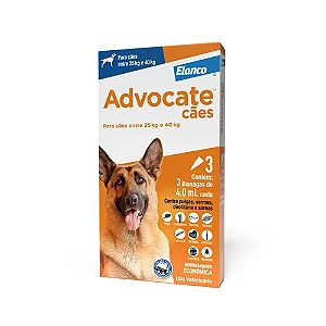 Advocate Cães 25 a 40kg 3 Pipetas