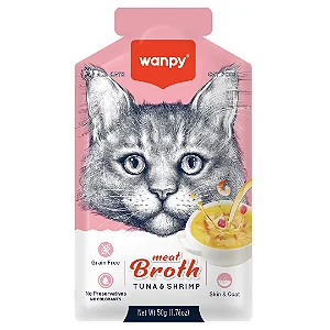 Petisco Para Gato Wanpy Sopa Atum e Camarão 50g