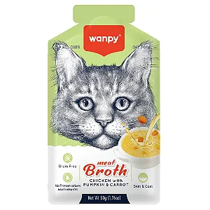 Petisco Para Gato Wanpy Sopa Frango Abobora e Cenoura 50g