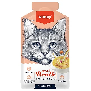 Petisco para Gato Wanpy Sopa Salmão e Atum 50g