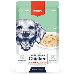 Petisco para Cão Wanpy Sache Frango e Vegetais 100g