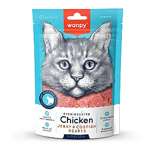 Petisco para Gato Wanpy Mini Corações de Frango e Peixe 80gt