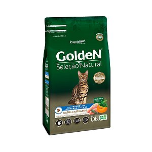Golden Seleção Natural Gato Castrado Frango e Abobora e Alecrim 10,1kg