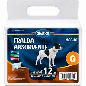 Fralda Macho G 65x20,5 cm Chalesco