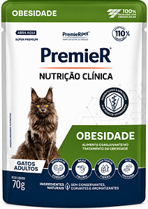 Premier Gourmet Nutrição Clinica Umidos Gato Obesidade 70G