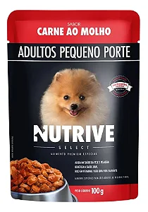 Nutrive Select Sache Cães Adulto Porte Pequeno  Carne 100g