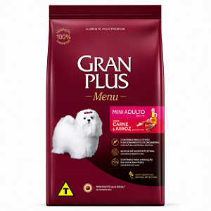 Granplus Menu Cães Adulto Mini Carne e Arroz 15kg