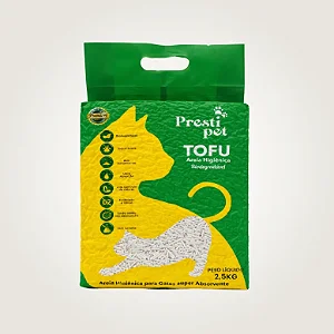 Areia Higienica Prestipet de Tofu 2,5kg