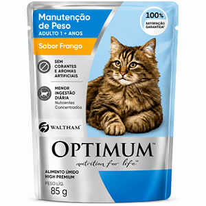 Optimun Cat Sache Adulto Manutenção de peso Frango 85g