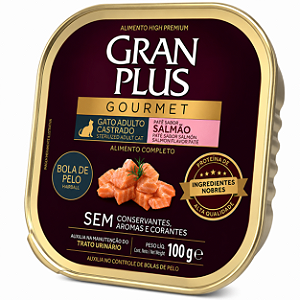 Pate Granplus Gato Bola de Pelo Salmão 100g