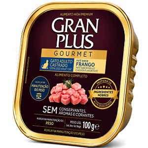 Pate Granplus Gato Castrado Frango 100g