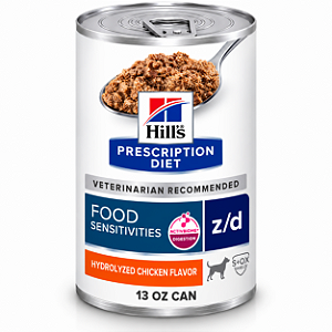 Hills Z/D Lata Cães Adulto Alergia Alimentar e Pele 370g