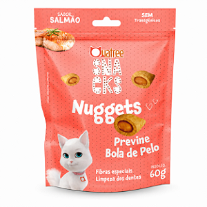 Quatree Snacks Nuggets Gatos Bola De Pelo Salmão 60g
