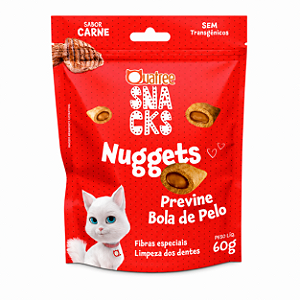 Quatree Snacks Nuggets Gatos Bola De Pelo Carne 60g