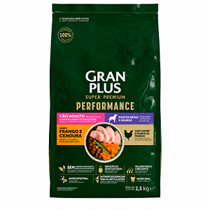 Granplus Performance Cães Adulto Med/Gr Frango e Cenoura 15kg