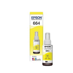Tinta para Cartucho Epson Amarelo Original - T664420 - 6.500 páginas para L220, L365, L375, L380, L395, L555, L565, L575