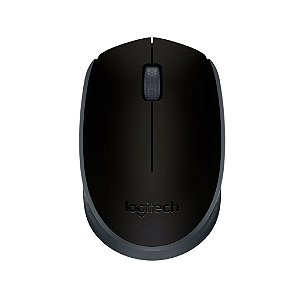 Mouse sem fio Logitech M170 com Design Ambidestro Compacto, Conexão USB e Pilha Inclusa - Preto CX 1 UN