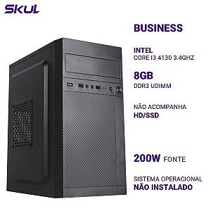COMPUTADOR B300 DUAL CORE I3 4130 3.40GHZ MEM 8GB DDR3 SEM HD/SSD FONTE 200W
