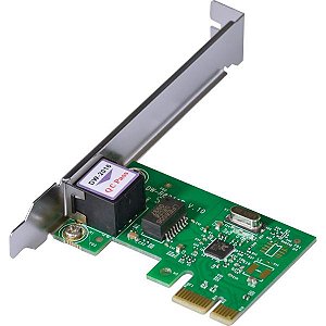 Placa De Rede 10/100/1000 Pci-e Prv1000e Suporte Low Profile