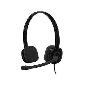 Fone de Ouvido Headset com Microfone com Plug P3 Preto H151 Logitech - 981-000587