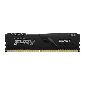 Memória Kingston Fury Beast 8 GB DDR4 3200 MHz Black KF432C16BB/8