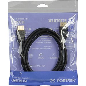 Cabo HDMI 2.0 4K 1,8m HD202 Fortrek FK 723C