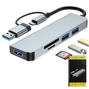 HUB USB-C + USB3.0 5 EM 1 HUB8- 3.0