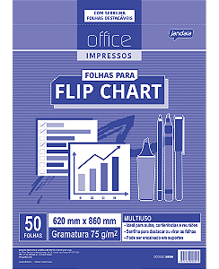 BLOCO FLIP CHART 620X860MM 75G 50FLS JANDAIA
